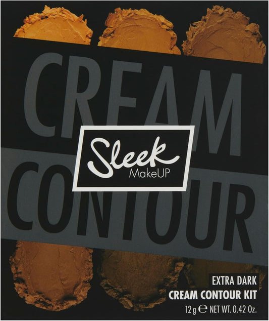Sleek Makeup Cream Contour Kit, 6 Easily Blendable Colours For Smooth And Long Lasting Contour, Medium