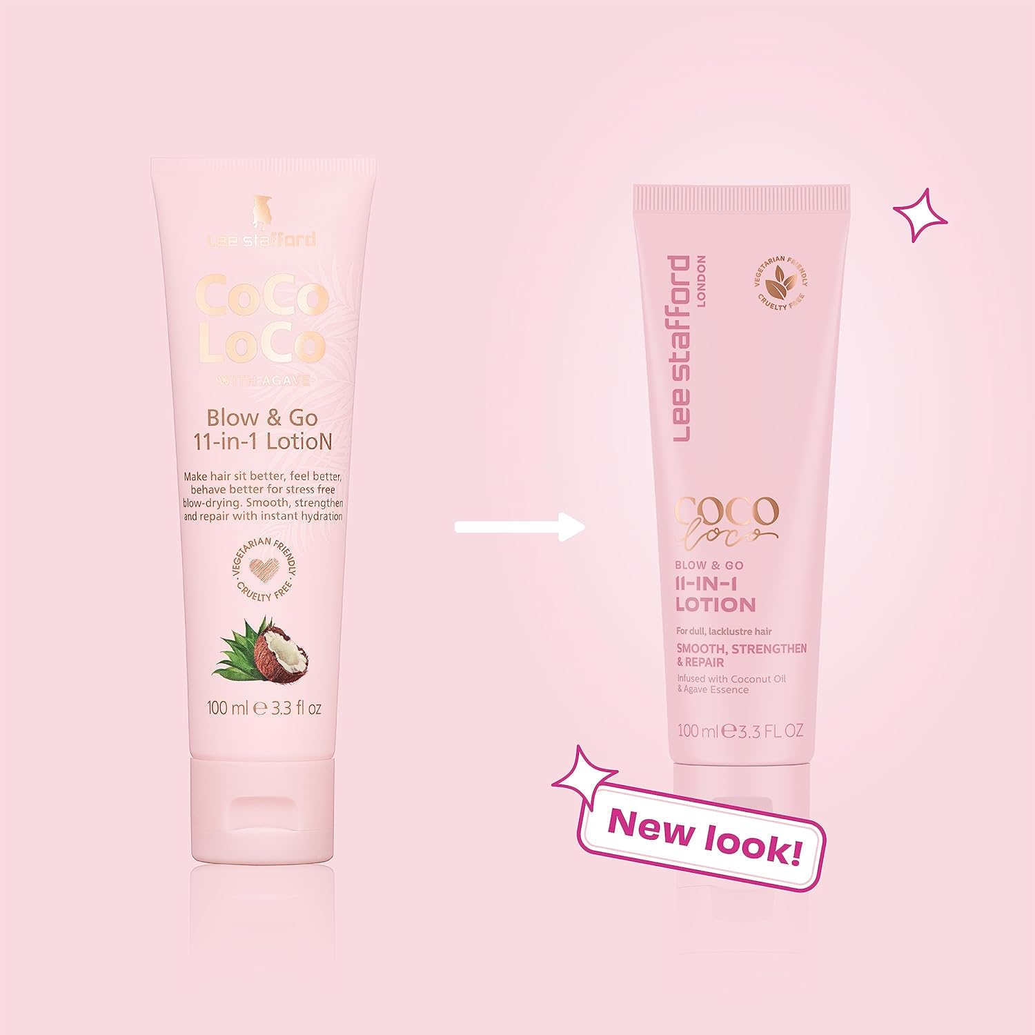 Lee Stafford Blow Dry Styling Cream | Coco Loco Collection - 11-in-1 Leave In Hair Lotion, Frizz Control, Heat Protectant, Curl Care Styler, Weightless Sleek Feel for a Perfect Blow out, 100 ml : Amazon.co.uk: Beauty