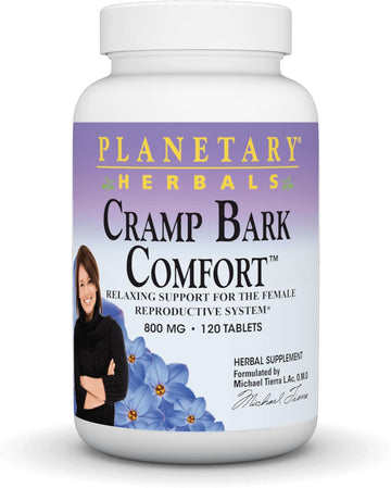 PLANETARY HERBALS, Cramp Bark Comfort? - 120 tabs (800MG)