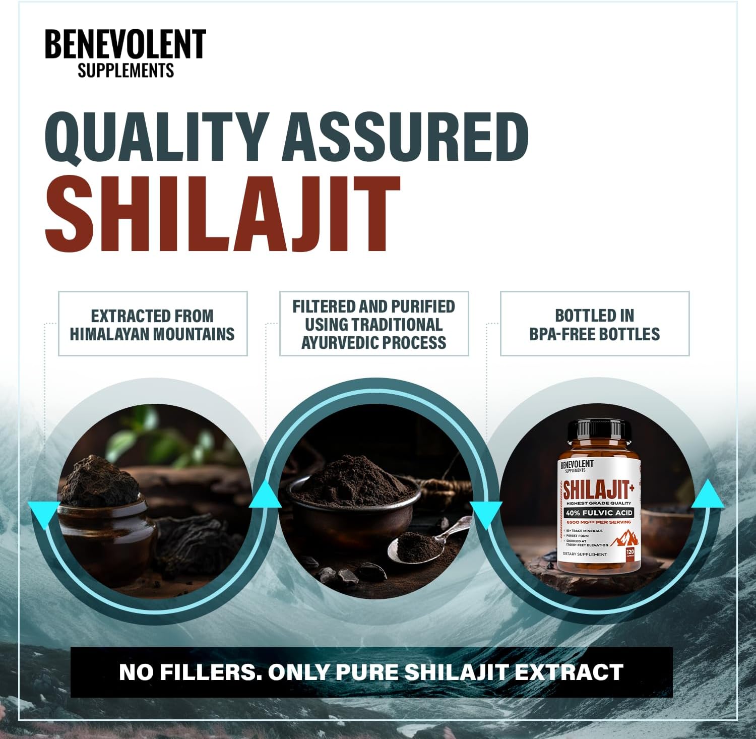 6,500Mg Shilajit Supplement With 40% Fulvic Acid (High Absorption) | Shilajit Mineral Supplement With 85+ Trace Minerals For Energy, Performance & Immune Health - 120 Capsules : Health & Household