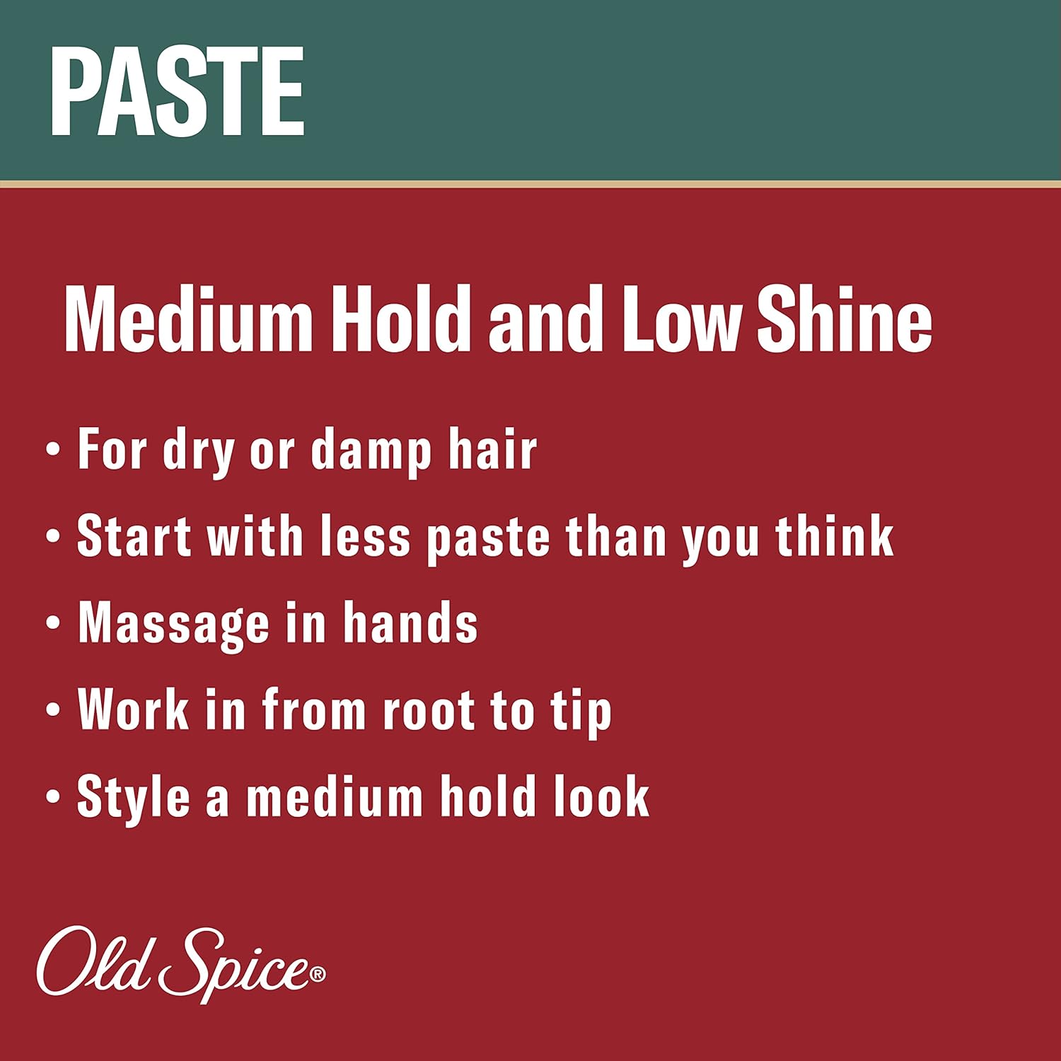 Old Spice Hair Styling Paste for Men, 2.22 oz, Twin Pack : Beauty & Personal Care
