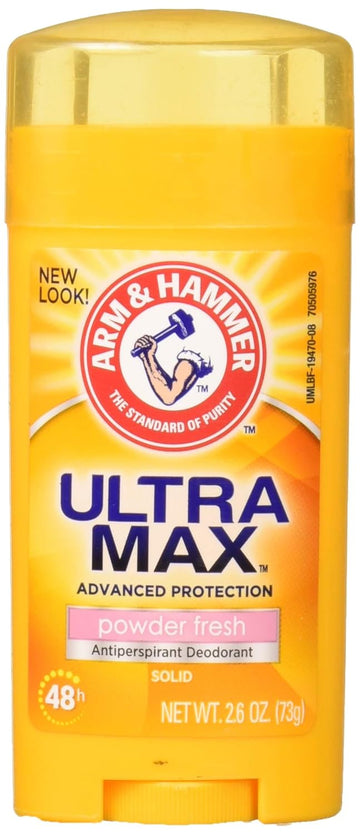 Arm And Hammer Ultramax Deodorant And Antiperspirant - Powder Fresh, 2.60 Ounce (Pack Of 4)