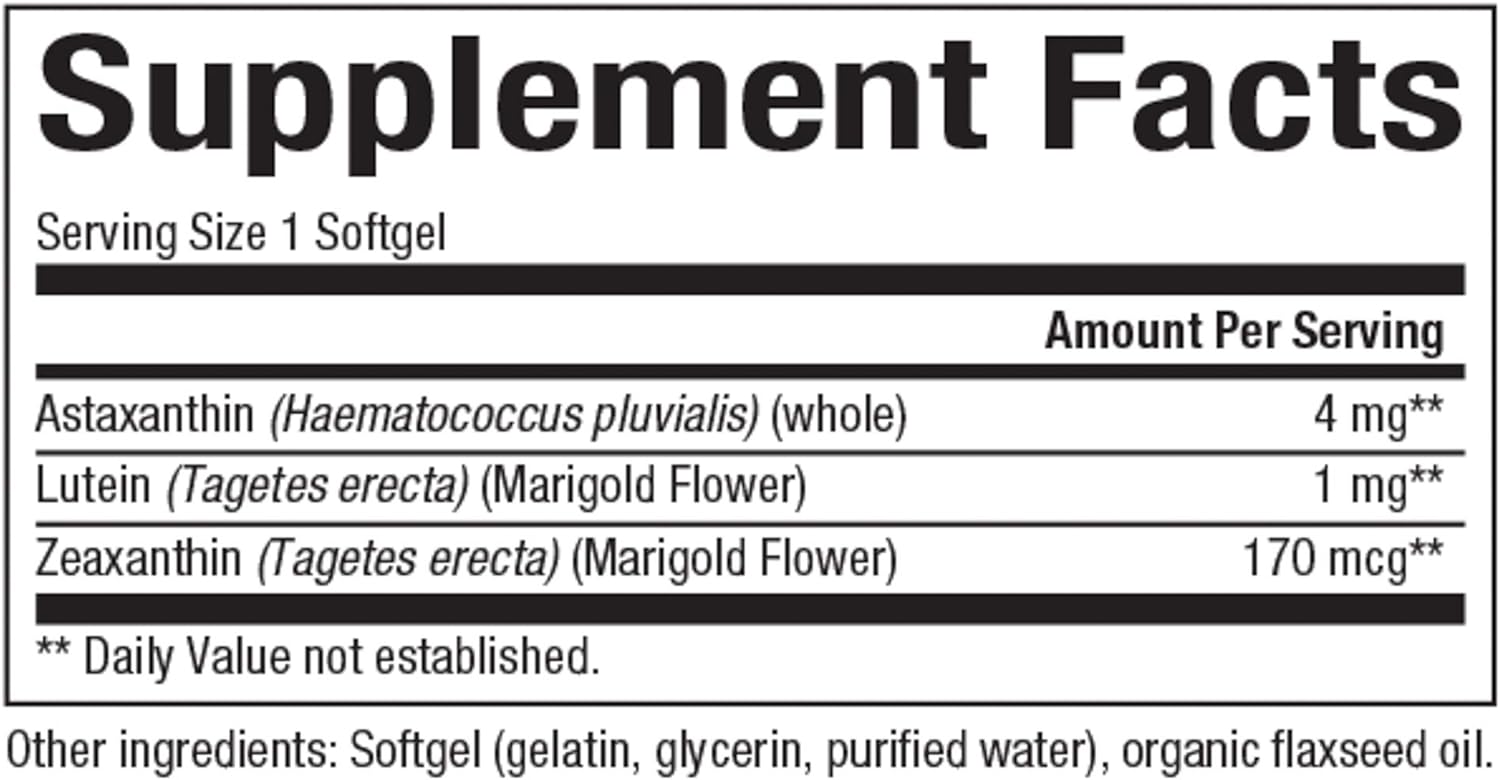 NATURAL FACTORS Astaxanthin Plus 4Mg, 60 CT : Health & Household