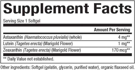 NATURAL FACTORS Astaxanthin Plus 4Mg, 60 CT : Health & Household