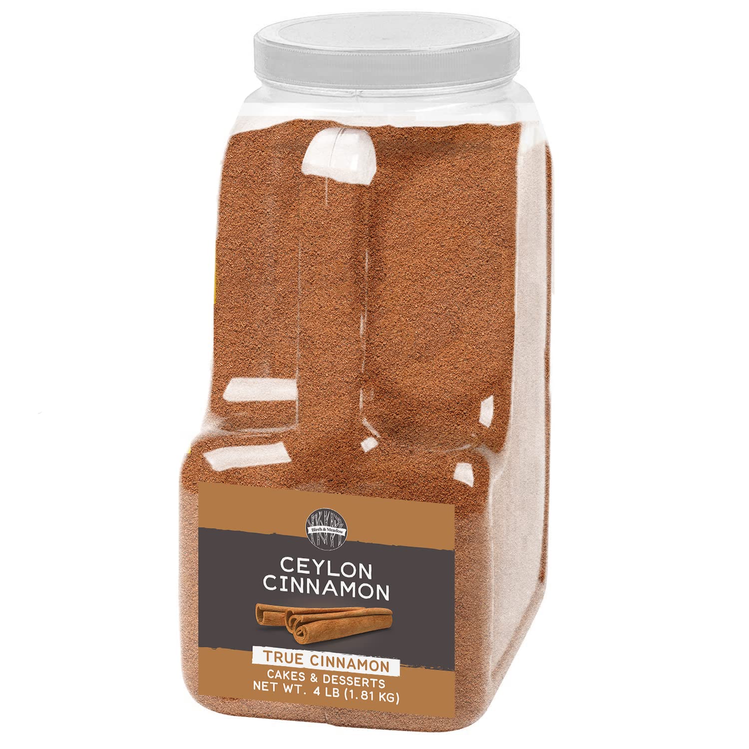 Birch & Meadow Ceylon Cinnamon, 4 Lb, True Cinnamon, Ground Spice
