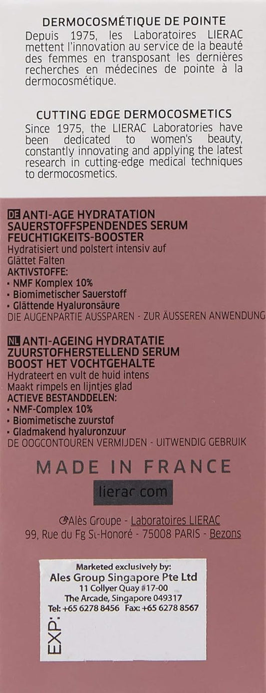Lierac Hydragenist Moisturizing Serum Oxygenating Replumping 30Ml
