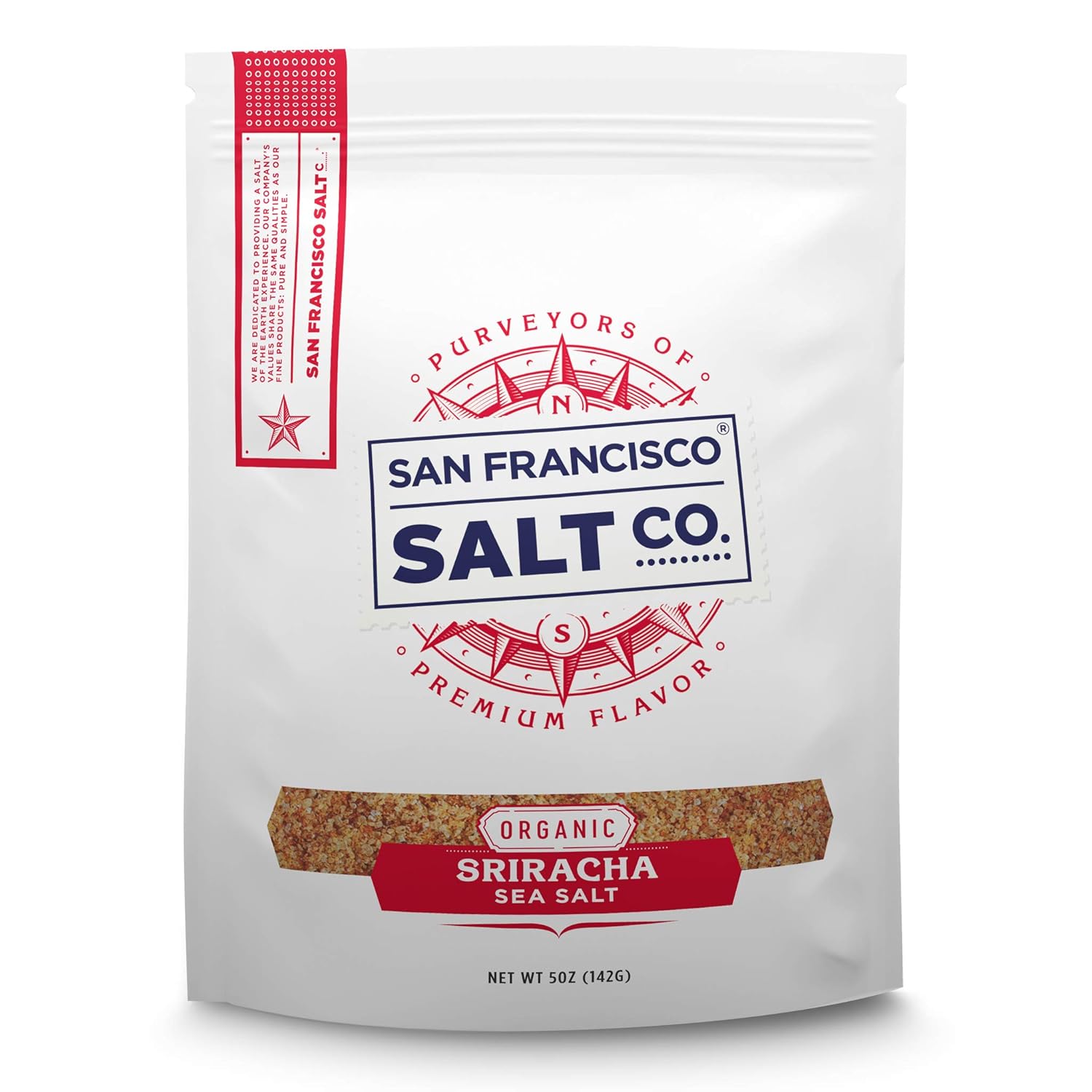 Organic Sriracha Sea Salt 5 Oz. Pouch By San Francisco Salt Company