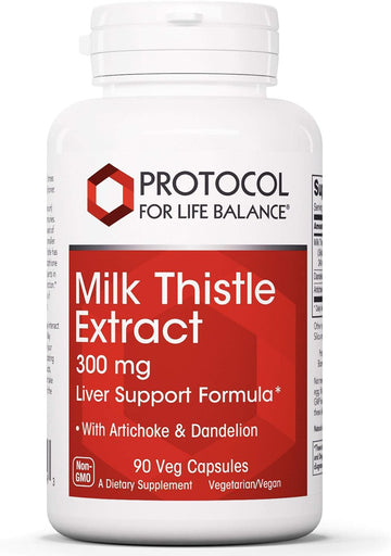 Protocol Milk Thistle Extract 300mg - Botanical Liver Support - Natural Extracts - 90 Veg Caps