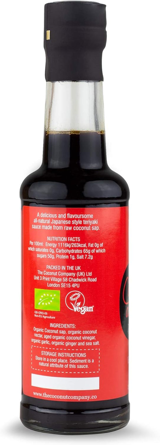 Organic Coconut Aminos - Teriyaki - 150Ml - 2 Bottles, Vegan, Naturally Fermented, No-Soy, Low Salt, Non-Gm, Gluten-Free