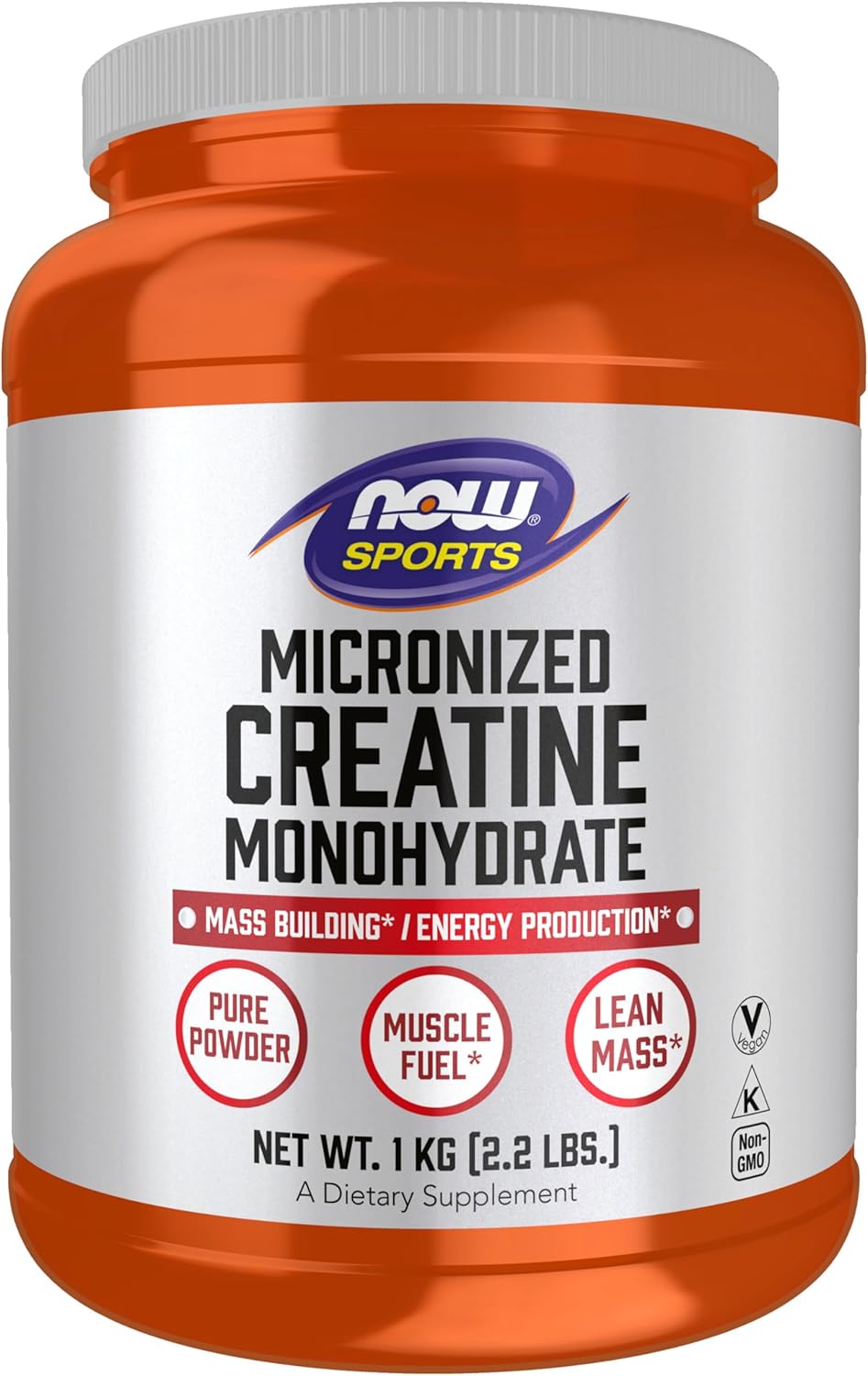 Now Sports Nutrition, Micronized Creatine Powder 500 G, Mass Building*/Energy Production*, 1 Kg