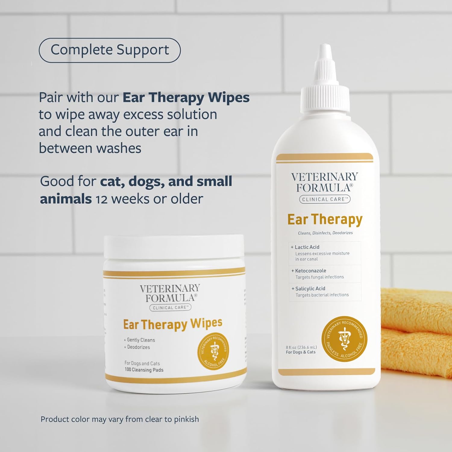 Veterinary Formula Clinical Care Ear Therapy, 8 oz. – Cat and Dog Ear Cleaner – Helps Soothe Itchiness and Clean The Ear Canal of Debris and Buildup : Pet Supplies