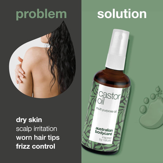 Castor Oil (100 Ml) With Tea Tree Oil | Organic Multi Oil For Growth Of Eyelashes, Eyebrows & Hair. Skin Moisturizer Against Dry Skin On Body & Scalp. For Dry And Brittle Hair