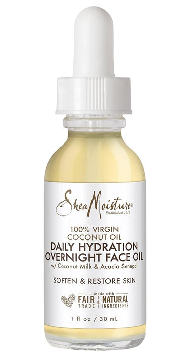 Sheamoisture Overnight Face Oil For All Skin Types 100% Virgin Coconut Oil For Daily Hydration 1 Oz