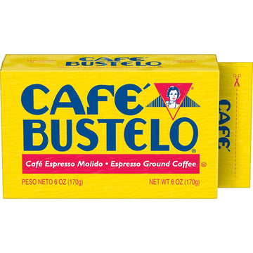 Café Bustelo Espresso Dark Roast Ground Coffee Brick, 6 Ounces (Pack Of 12)