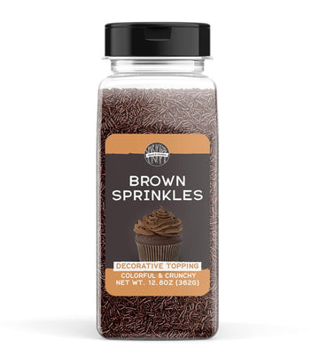 Birch & Meadow Brown Sprinkles, 12.8 Oz, Decorative & Fun Topping, Crunchy Texture