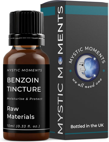 Mystic Moments | Benzoin Tincture | Traditional Herbal Extract | Alcohol-Based With Benzoin Crystals | Natural Protective Resin Tincture | Aromatic Botanical Liquid | 10Ml