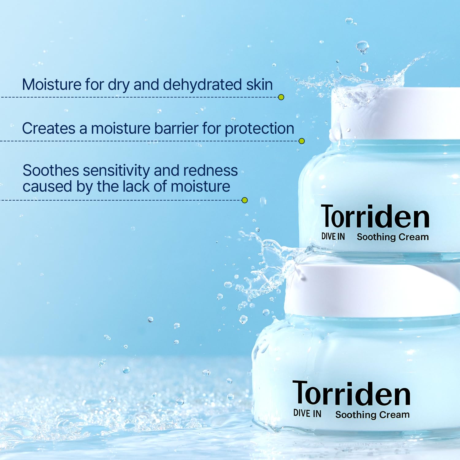 Torriden DIVE-IN Hyaluronic Acid Soothing Cream 3.38 fl oz | Revitalizing Facial Moisturizer for Sensitive, Dry Skin | Fragrance-free, Alcohol-free, No Colorants | Vegan, Cruelty-Free : Beauty & Personal Care