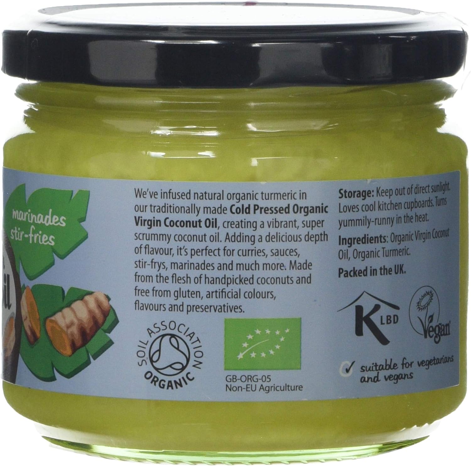 The Groovy Food Company Organic Virgin Coconut Oil Infused With Ginger (283Ml) (Pack Of 2)