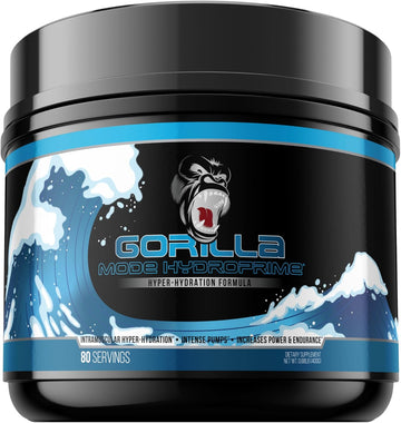 Gorilla Mind Hydroprime® Glycerol Pre-Workout - Hydrating Pre-Workout Formula For Intense Pumps · Intramuscular Hyper-Hydration · Increased Power & Endurance/Mixes Flawlessly - 400G
