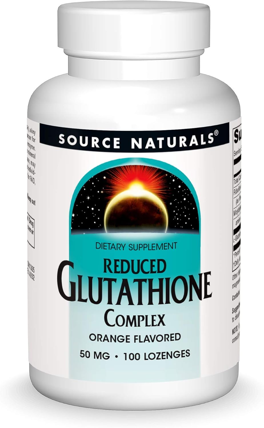 Source Naturals Reduced Glutathione Complex 50 mg Orange avored - 100 Lenges