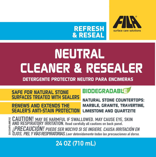 FILA Surface Care Solutions REFRESH & RESEAL Countertop Sealer, Marble Cleaner Sealer, 24 OZ