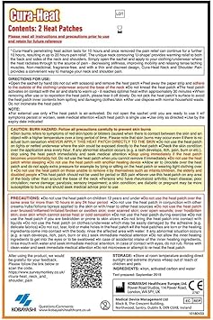Cura-heat Neck and Shoulder Pain 2 patches : Amazon.co.uk: Health & Personal Care