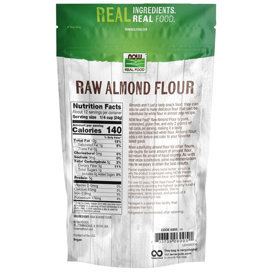 Now Foods, Almond Flour With Essential Fatty Acids, 5 G Carbs Per Serving, 10-Ounce (Packaging May Vary)