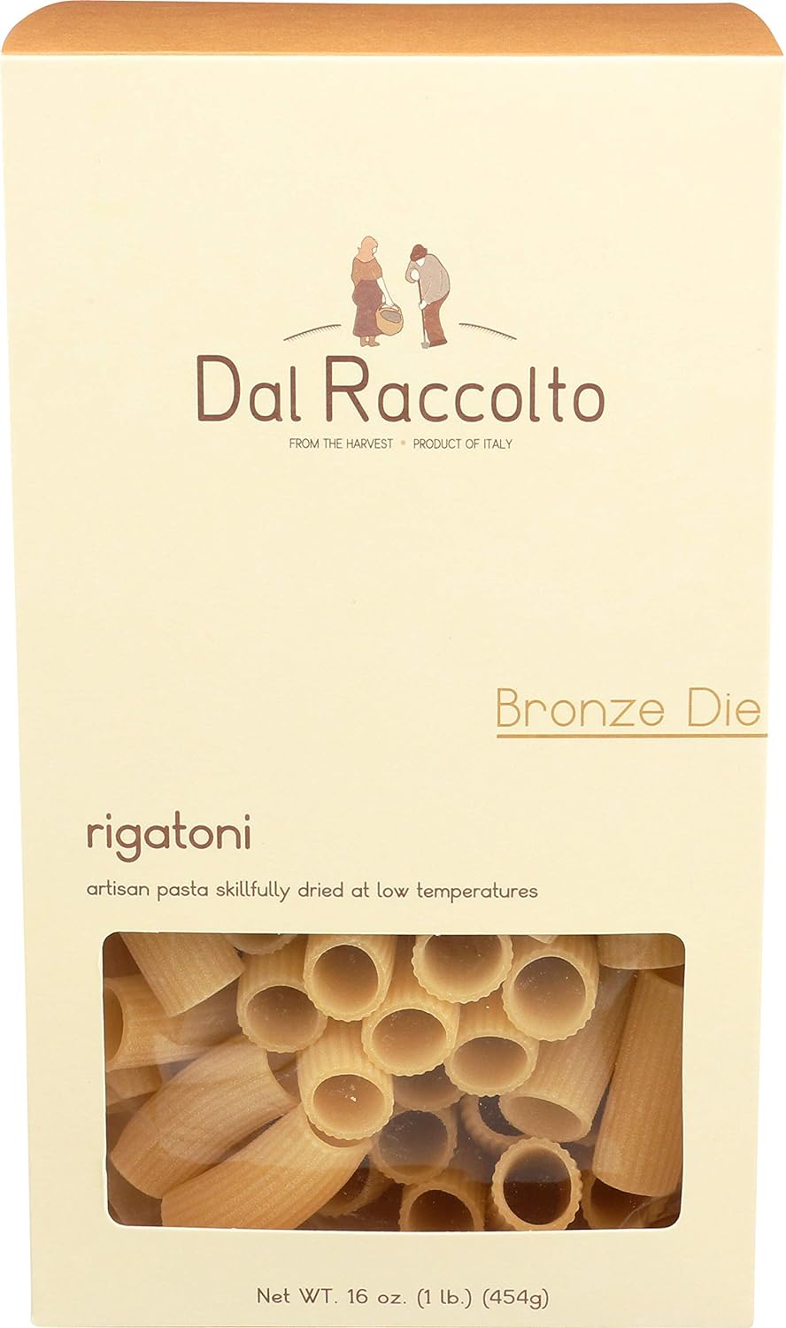 Dal Raccolto Bronze Die Pasta - Rigatoni, 1 lb Box : Coffee Substitutes : Grocery & Gourmet Food