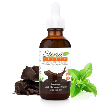 Stevia Select Dark Chocolate Pure Stevia Liquid - Zero Calorie Sweetener - All Natural Liquid Stevia Water Enhancer - Keto Sugar Stevia Liquid - Keto Sweetener & Sugar Alternative 2 Oz