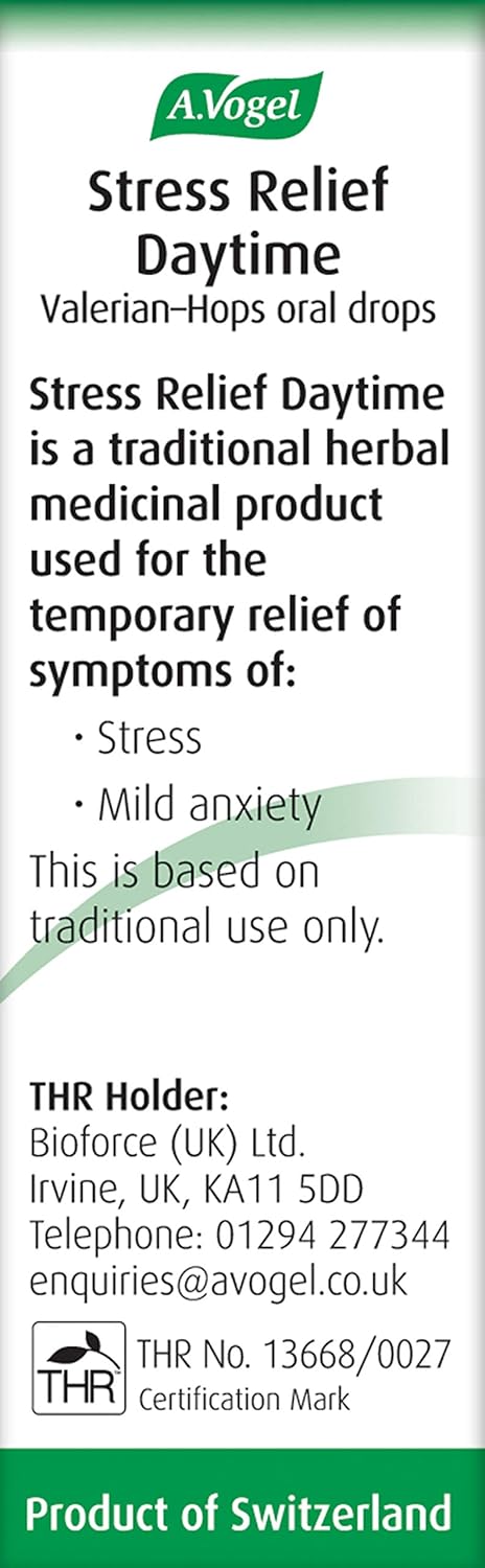 A.Vogel Stress Relief Daytime Oral Drops - Valerian Complex - Not Tablets, 15ml : Amazon.co.uk: Health & Personal Care