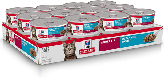 Hill'S Science Diet Adult 1-6, Adult 1-6 Premium Nutrition, Wet Cat Food, Ocean Fish Minced, 5.5 Oz Can, Case Of 24