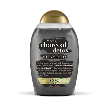 Ogx Purifying + Charcoal Detox Shampoo For Buildup Removal And Light Nourishment, No Sulfates, 13 Fl Oz