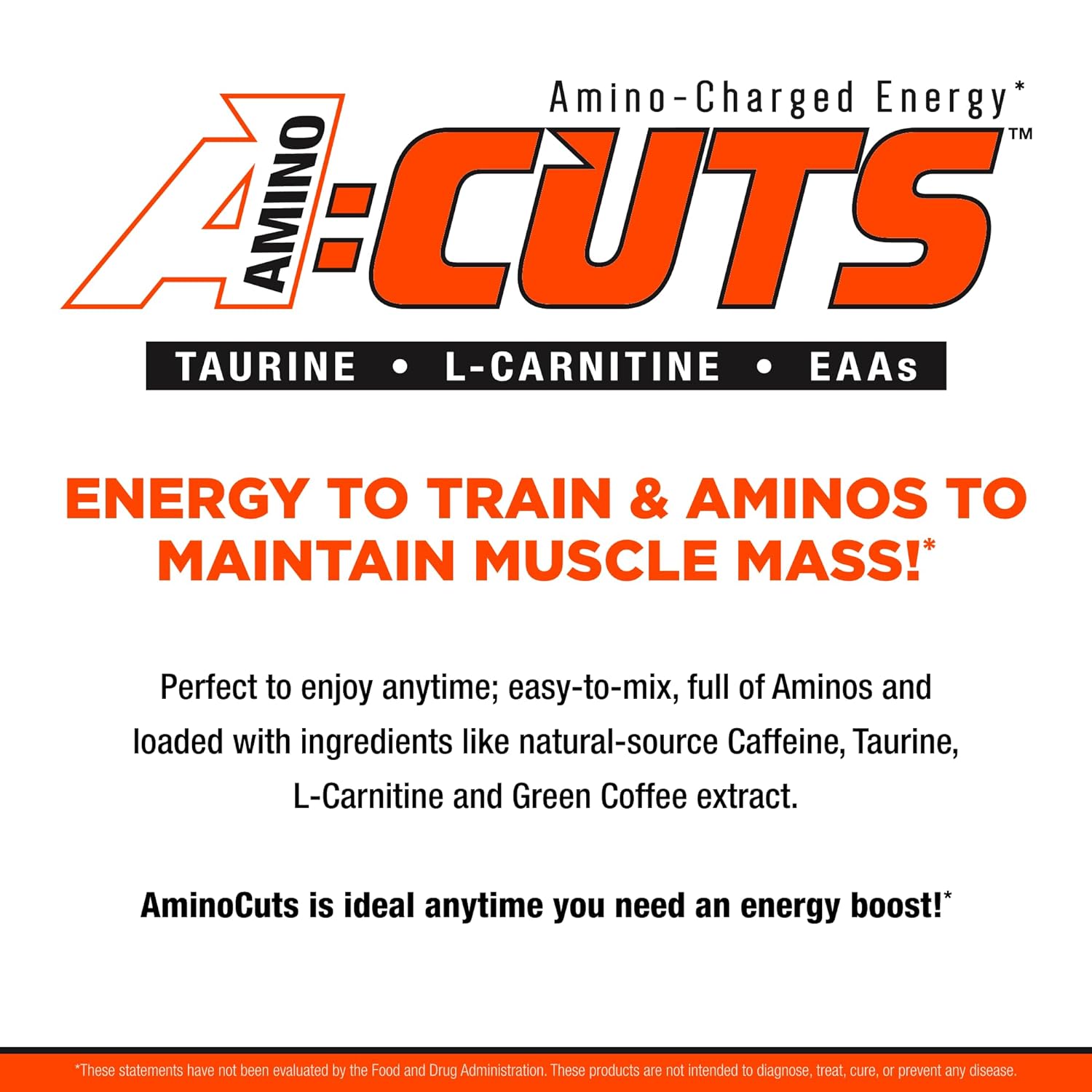 ALLMAX Nutrition AMINOCUTS (ACUTS), Amino-Charged Energy Drink with Taurine, L-Carnitine, Green Coffee Bean Extract, Sweet Tea, 30 Servings : Health & Household