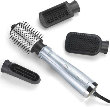 Babyliss Hydro-Fusion 4-In-1 Hair Dryer Brush - 1000W Anti-Frizz Air Styler, Dry, Smooth, Volume, Straighten In One Step, Blue, 2774U