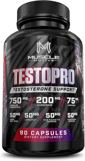 Testosterone Booster for Men ? Max Strength Tribulus, Horny Goat Weed, Saw Palmetto, Longjack Tongkat Ali - Boost Stamina, Strength, Endurance, Energy, Vitality, & Muscle Growth ? 90 Capsules