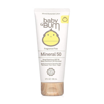 Sun Bum Baby Bum Spf 50 Sunscreen Lotion With Mineral Uva/Uvb Face And Body Protection For Sensitive Skin - Fragrance Free - Travel Size - 3 Fl Oz