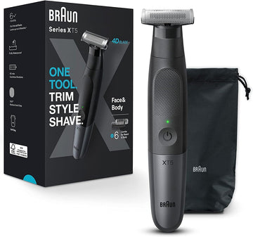 Braun Series Xt5 – Beard Trimmer, Shaver And Electric Razor For Men, Body Grooming Kit For Manscaping, Durable One Blade, One Tool For Stubble, Hair, Groin, Underarms, Xt5100