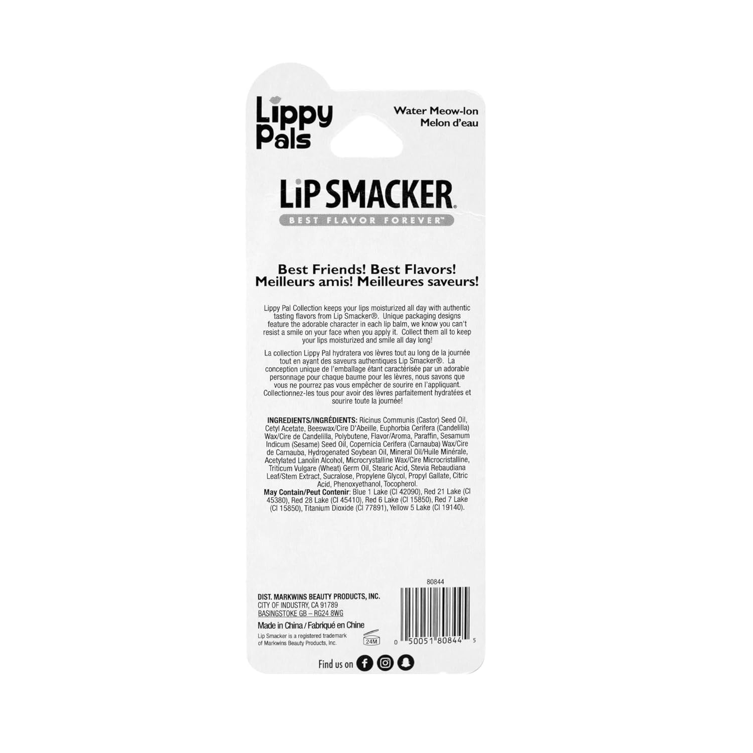 Lip Smacker Lippy Pals Kitten, Flavored Moisturizing & Smoothing Soft Shine Lip Balm, Hydrating & Protecting Fun Tasty Flavors, Cruelty-Free & Vegan - Kitten Water-Meow-lon : Beauty & Personal Care