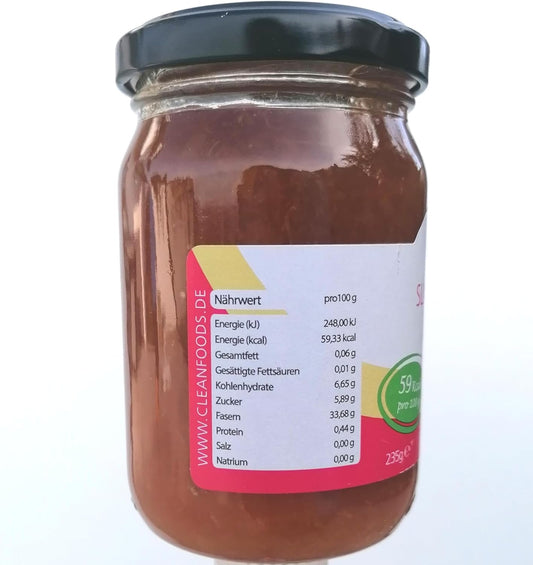Cleanfoods Sugar-Free 59 Calorie Jam I Fruit Jam I Apricot 235G I Free From Genetic Engineering I Only 59 Calories Per 100G L Vegan
