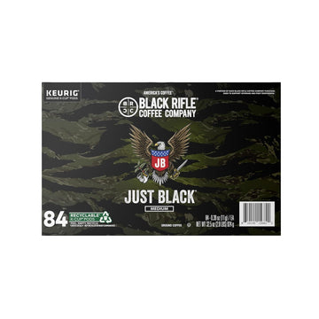 Black Rifle Coffee Company Medium Roast K Cups - Single Serve K Cups Coffee Pods - Kcup Pods Compatible With Keurig 1.0 & 2.0 - Made From Pure Arabica Beans (Just Black, 50 Count)