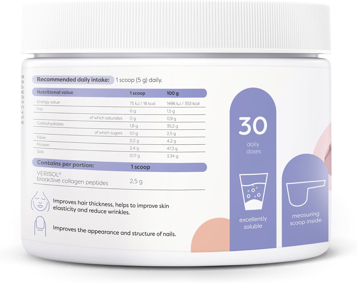 Osavi Collagen Peptides (Hair, Skin & Nails), Salted Caramel - 150g : Amazon.co.uk: Health & Personal Care