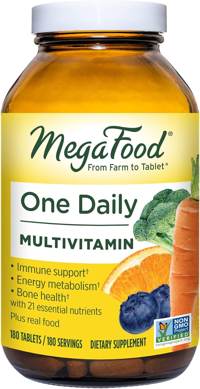 Megafood One Daily Multivitamin - Multivitamin For Women And Men - With Real Food - Immune Support Supplement -Vitamin C & Vitamin B - Bone Health - Energy Metabolism - Vegetarian, Non-Gmo - 180 Tabs