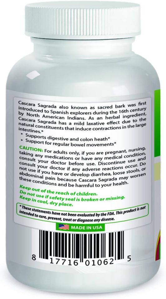 Best Naturals Cascara Sagrada 450 Mg 250 Capsules