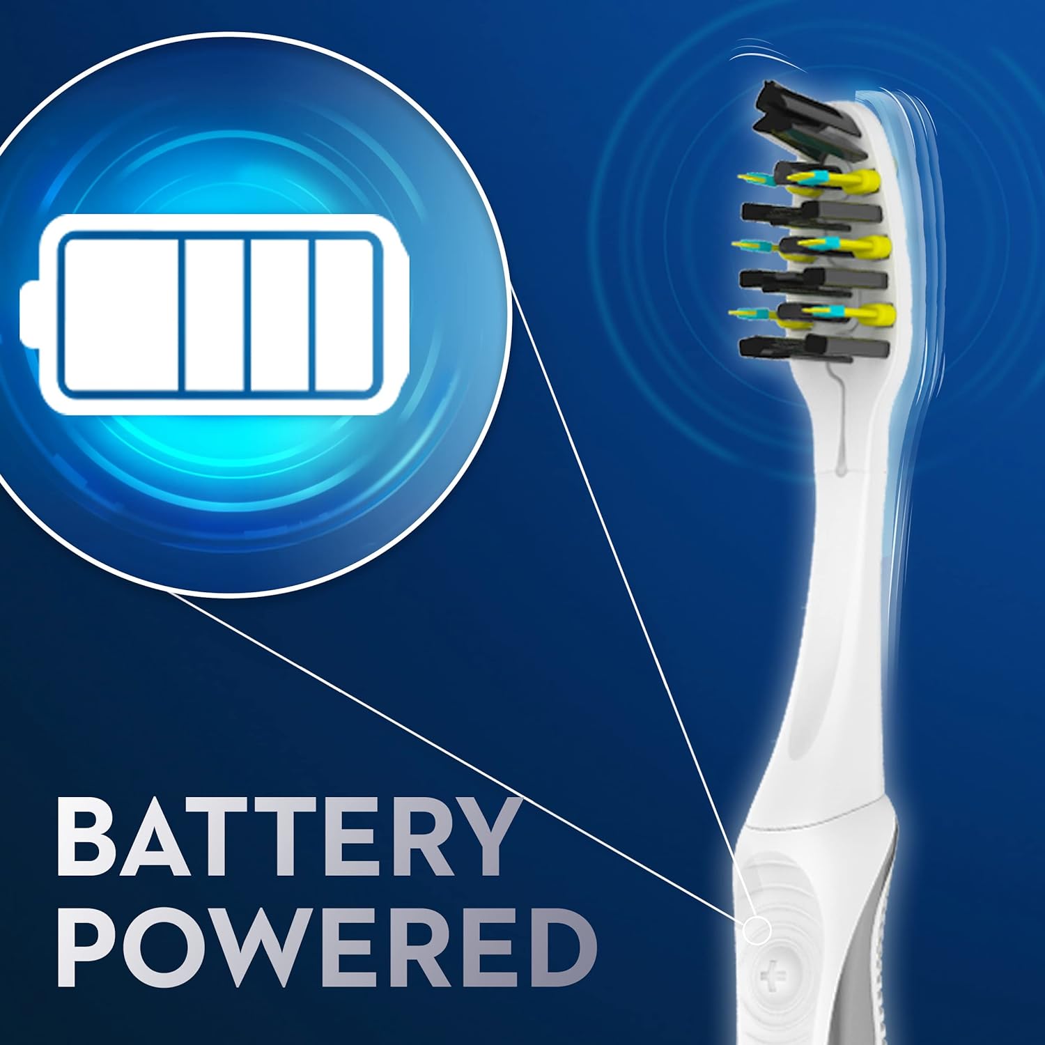 Oral-B Pulsar Battery Toothbrush with Charcoal Infused Bristles, Soft, 2 Count : Health & Household