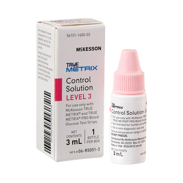 McKesson TRUE METRIX Control Solution Level 3, Blood Glucose Meters, 3 mL, 24 Count