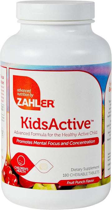Zahler KidsActive, Kids Chewable Concentration Formula, All Natural Ch