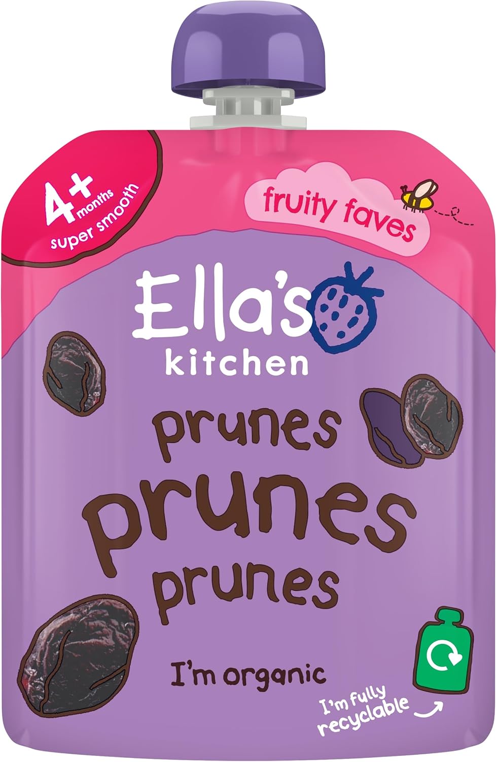 Ella'S Kitchen Organic Prunes, 70G (Pack Of 10)