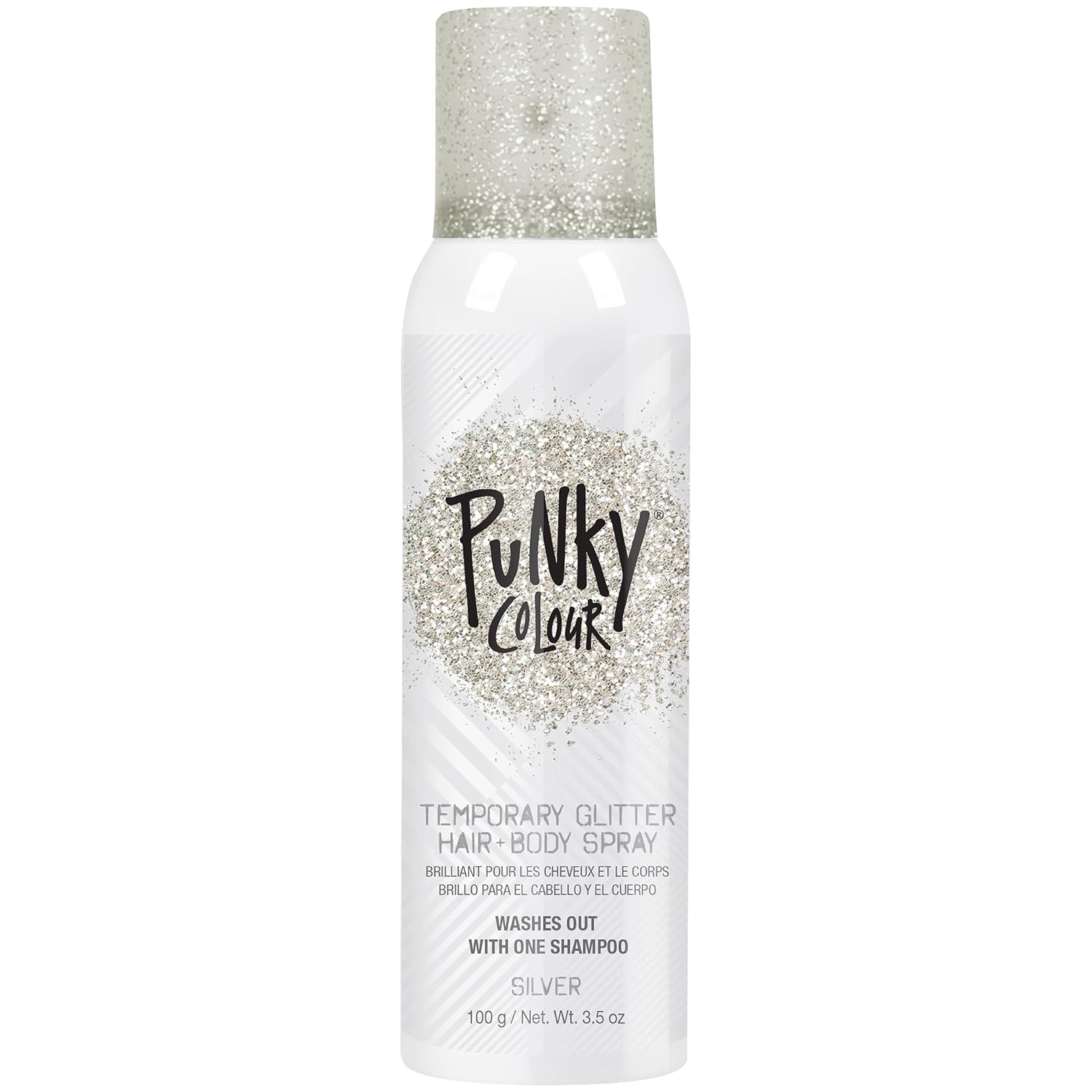 Punky Temporary Hair And Body Glitter Spray, Gold - Lightweight Shimmery Glow For Hair, Skin, And Clothes, Easy-To-Use Sparkly Glitter Hairspray, 3.5 Oz