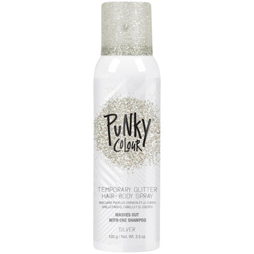 Punky Temporary Hair And Body Glitter Spray, Gold - Lightweight Shimmery Glow For Hair, Skin, And Clothes, Easy-To-Use Sparkly Glitter Hairspray, 3.5 Oz