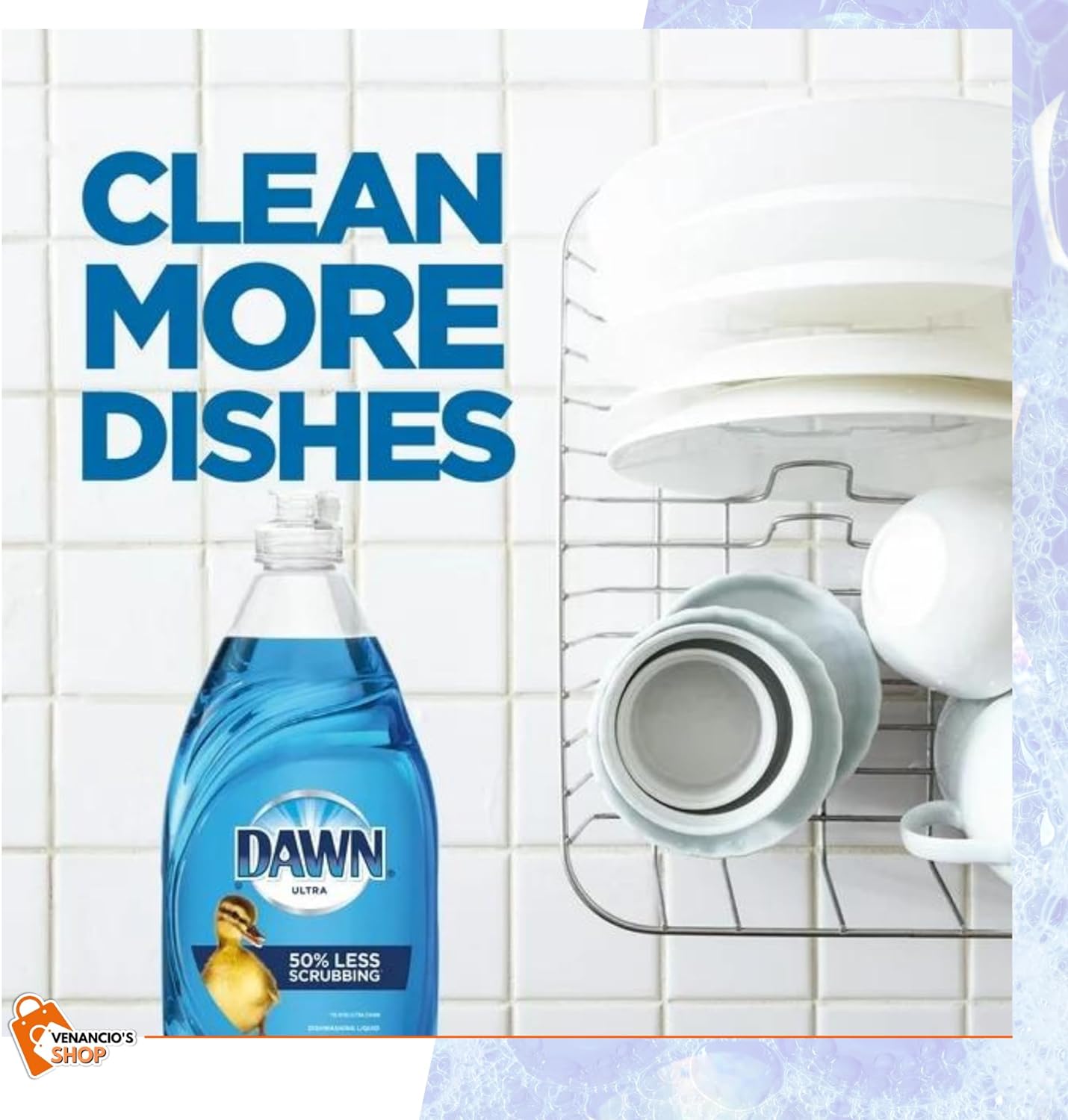 Dawn Ultra Dish Soap Dishwashing Liquid + Includes Venancio’sfridge Sticker and Cleaning Sponge (Original Scent 18 fl oz – Pack of 2) : Health & Household